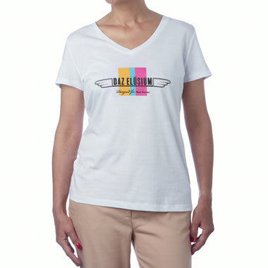 White DazElusium Stripe logo short sleeve Tshirt