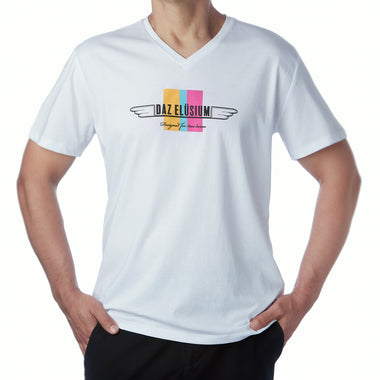 White DazElusium Stripe logo short sleeve Tshirt